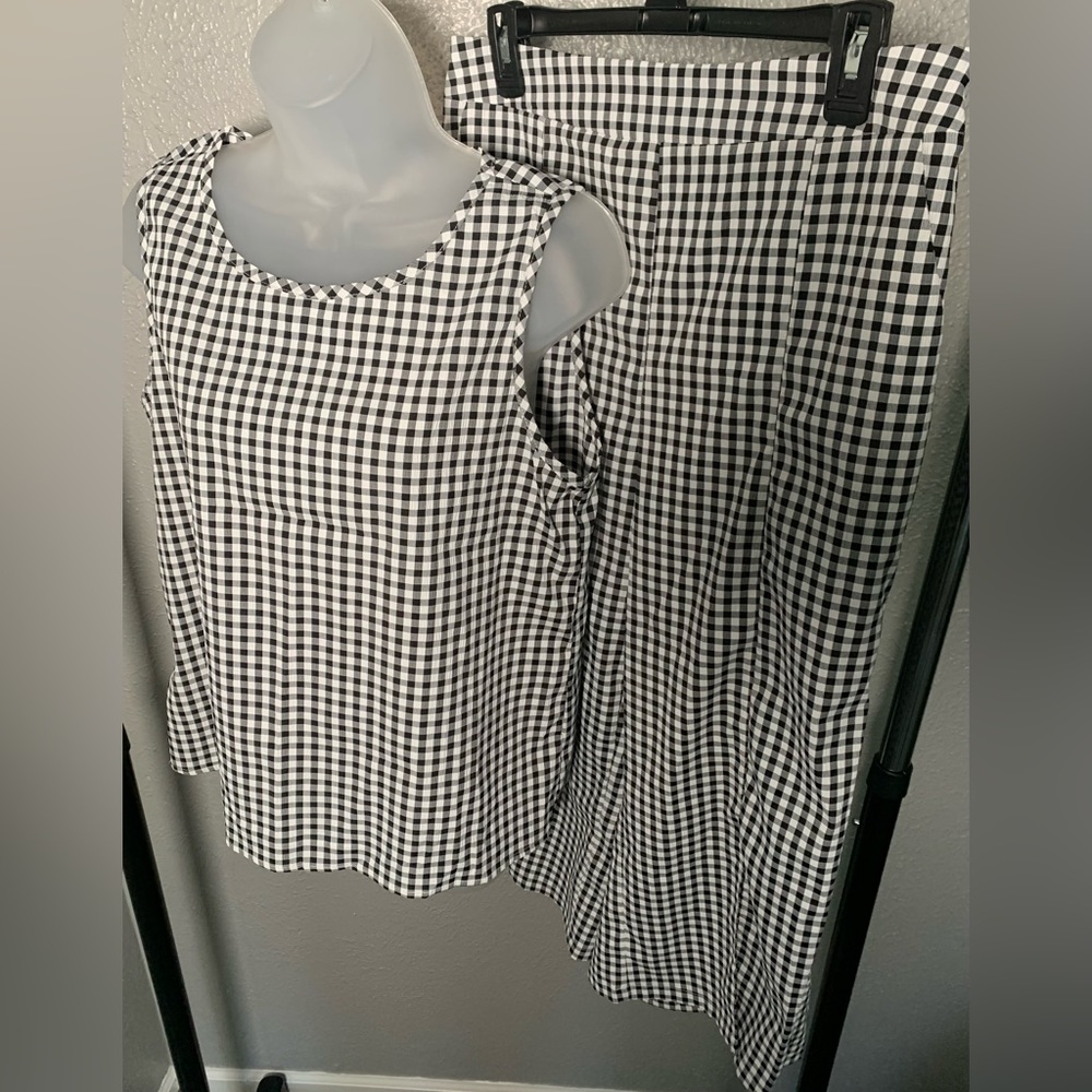 EMERY ROSE Two Piece Plaid Set